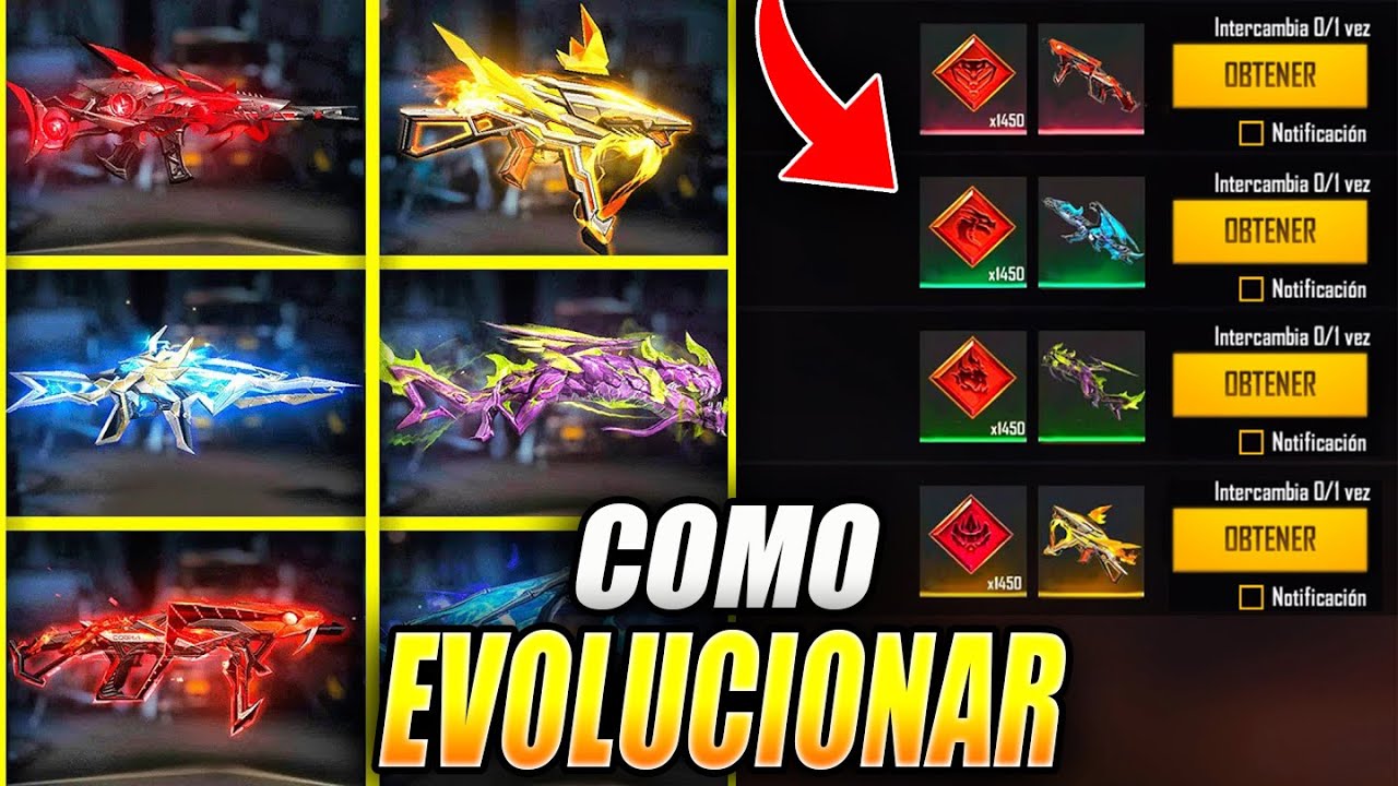 descubre como se pueden obtener armas evolutivas en free fire guia completa